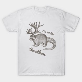 Unusual Deer Racoon Crocodile Animal T-Shirt